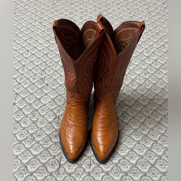 Tony Lama Brown Leather Men’s Western Cowboy Boots Size 12 D Workwear Classic main image 6